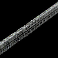 14K White Gold Round Brilliant Cut Tennis Necklace with 3.54 Carats of Lab-Grown Diamonds (E-F Color, VS Clarity) - 366 Prong-Set Stones - Covaloro Fine Jewelry