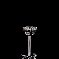 14K White Gold Round Brilliant Lab Diamond Stud Earrings - 0.49 Carat Total Weight, E-F Color, VS Clarity - Covaloro Fine Jewelry