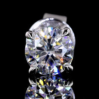 14K White Gold Round Brilliant Lab Diamond Stud Earrings - 0.79 Carat Total Weight (E-F Color, VS2 Clarity) - Covaloro Fine Jewelry