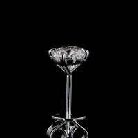 14K White Gold Round Brilliant Lab Diamond Stud Earrings - 0.79 Carat Total Weight (E-F Color, VS2 Clarity) - Covaloro Fine Jewelry