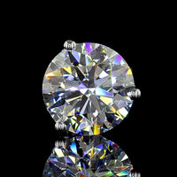 14K White Gold Round Brilliant Martini Stud Earrings with Lab Diamonds - 2.51 Carat Total Weight, D VS1 - Covaloro Fine Jewelry