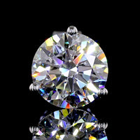 14K White Gold Round Brilliant Martini Stud Earrings with Lab Grown E-F VVS2 Diamonds - 2.02 Carats Total Diamond Weight - Covaloro Fine Jewelry