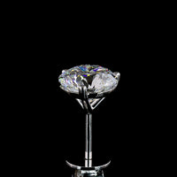 14K White Gold Round Brilliant Martini Stud Earrings with Lab Grown E-F VVS2 Diamonds - 2.02 Carats Total Diamond Weight - Covaloro Fine Jewelry