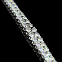 14K White Gold Round Cut Lab Diamond Riviera Necklace - 15.29 Carat Total Weight (E-F Color, VS Clarity, 138 Stones) - Covaloro Fine Jewelry
