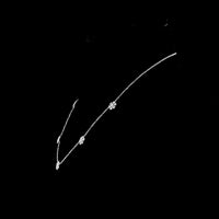 14K White Gold Round Cut Lab Diamond Station Necklace - 2.12 Carat Total Weight with E-F VS Clarity - Covaloro Fine Jewelry