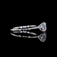 14K White Gold Round Cut Solitaire Ring with 1.25 Carat Lab Diamond (D Color, VVS2 Clarity) - IGI Certified - Covaloro Fine Jewelry
