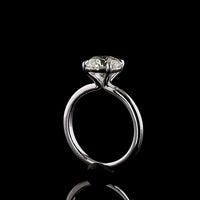 14K White Gold Round Cut Solitaire Ring with Lab-Grown 2.58 Carat E-F VVS2 Brilliant Diamond - IGI Certified - Covaloro Fine Jewelry