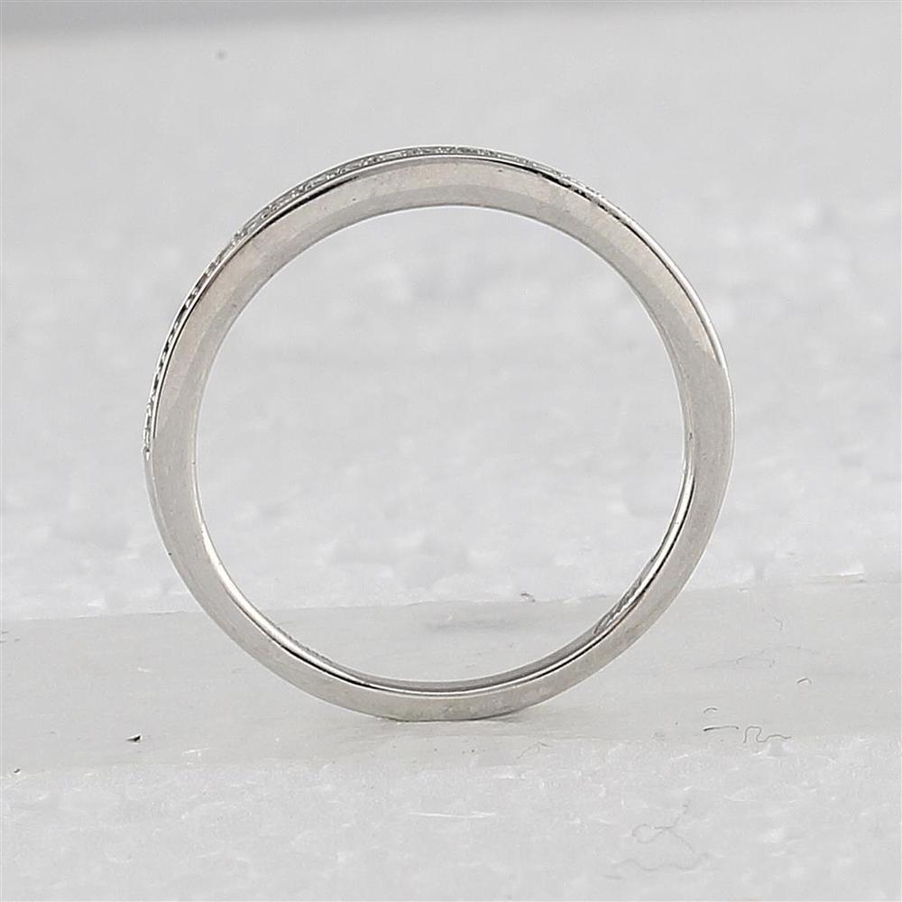 14K White Gold Round Diamond and Blue Sapphire 3-Stone Bridal Wedding Ring Set - 7/8 Carat Total Gem Weight