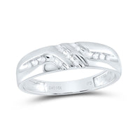 14K White Gold Round Diamond Bridal Ring - 1/8 Carat Total Diamond Weight