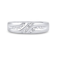 14K White Gold Round Diamond Bridal Ring - 1/8 Carat Total Diamond Weight