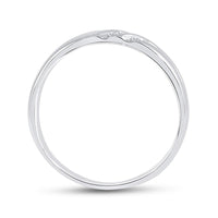 14K White Gold Round Diamond Bridal Ring - 1/8 Carat Total Diamond Weight