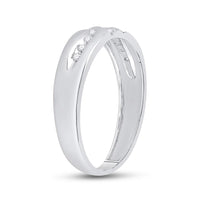 14K White Gold Round Diamond Bridal Ring - 1/8 Carat Total Diamond Weight