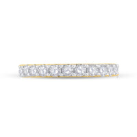 14K White Gold Round Diamond Bridal Ring - 1 Carat Total Diamond Weight