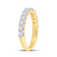14K White Gold Round Diamond Bridal Ring - 1 Carat Total Diamond Weight