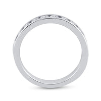 14K White Gold Round Diamond Bridal Ring - 3/4 Carat Total Diamond Weight
