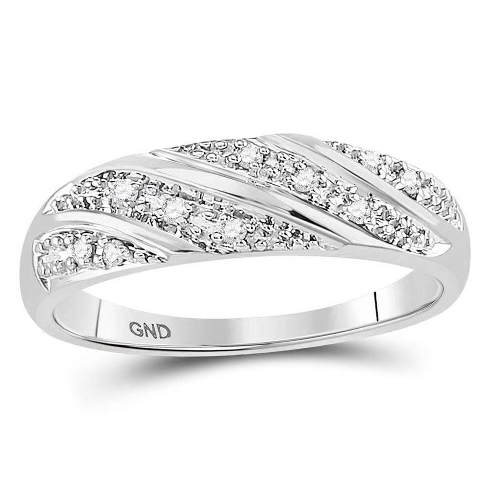 14K White Gold Round Diamond Bridal Ring Set - 1/3 Carat Total Diamond Weight