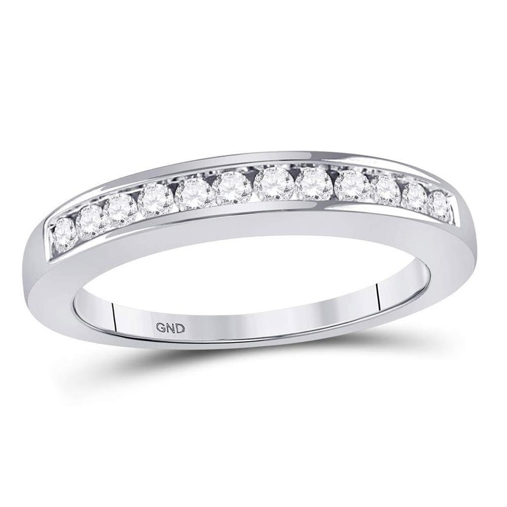14K White Gold Round Diamond Bridal Ring Set - 1/4 Carat Total Diamond Weight