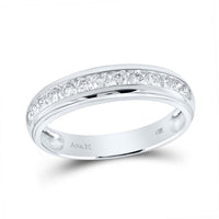 14K White Gold Round Diamond Bridal Ring Set - 1 and 3/4 Carat Total Diamond Weight