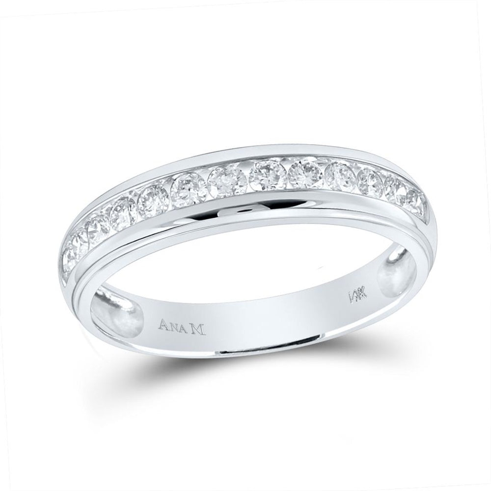 14K White Gold Round Diamond Bridal Ring Set - 1 and 3/4 Carat Total Diamond Weight