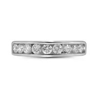 14K White Gold Round Diamond Bridal Ring Set - 1 Carat Total Diamond Weight
