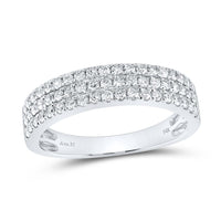 14K White Gold Round Diamond Bridal Ring Set - 2 and 1/3 Carat Total Diamond Weight