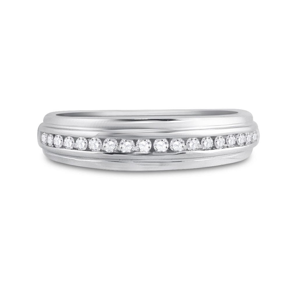 14K White Gold Round Diamond Bridal Ring Set - 7/8 Carat Total Diamond Weight