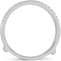 14K White Gold Round Diamond Bridal Wedding Ring Set - 1.5 Carat Total Diamond Weight (Certified)