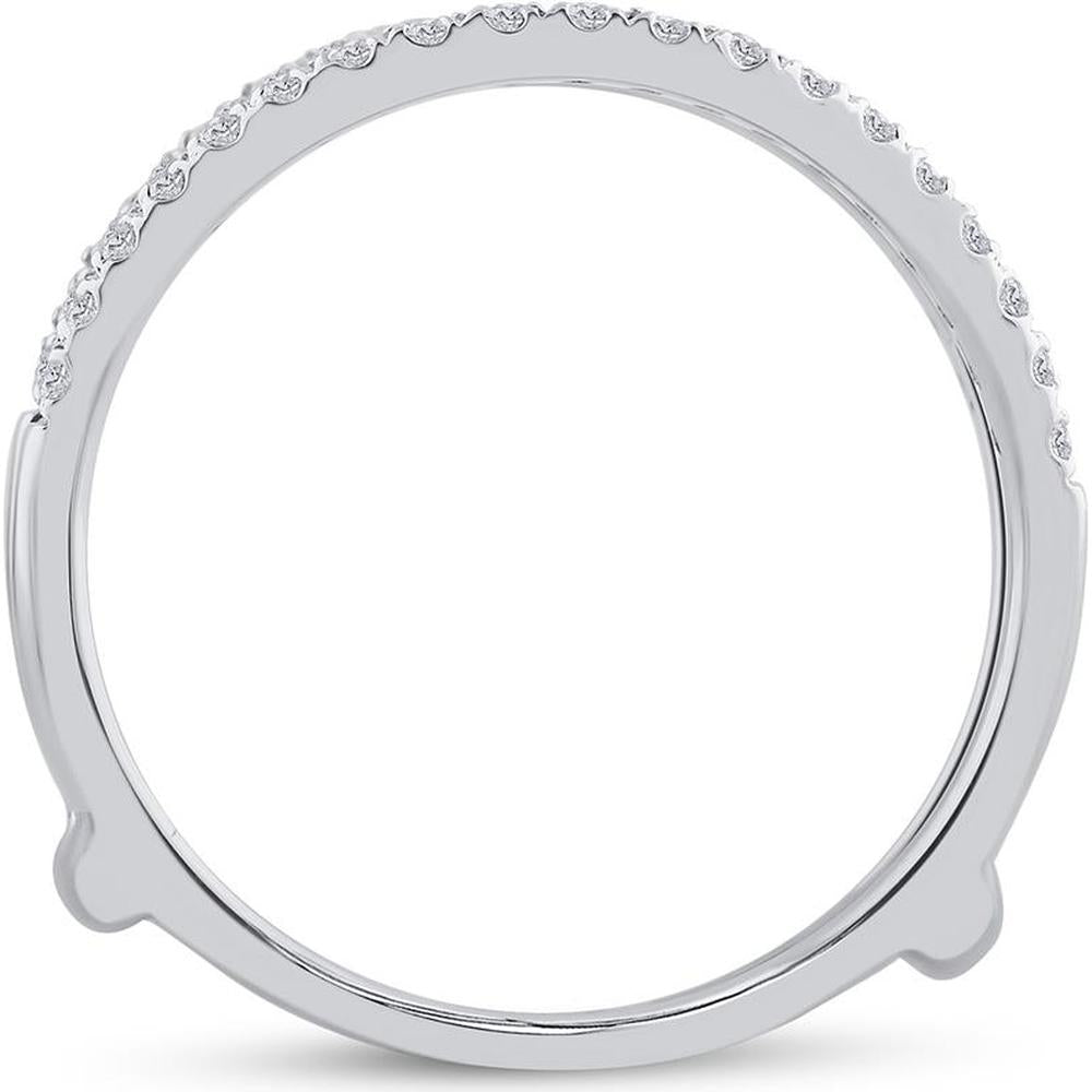 14K White Gold Round Diamond Bridal Wedding Ring Set - 1.5 Carat Total Diamond Weight (Certified)
