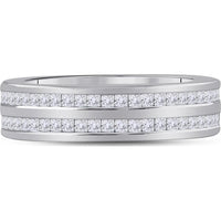 14K White Gold Round Diamond Eternity Band - 1 Carat Total Diamond Weight