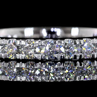 14K White Gold Round Diamond Eternity Band with Micro Pavé Setting - 0.72 Carat Total Weight, E-F Color VS Clarity Lab Grown Diamonds - Covaloro Fine Jewelry