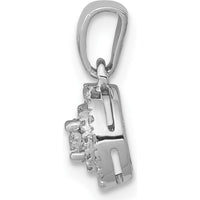 14K White Gold Round Diamond Halo Cluster Pendant - 0.23 Carat Total Diamond Weight by Monteluci Fine Jewelry