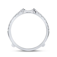 14K White Gold Round Diamond Ring - 5/8 Carat Total Diamond Weight