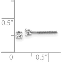 14K White Gold Round Diamond Stud Earrings - 0.15 Carat Total Diamond Weight by 0