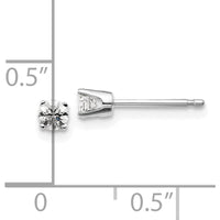 14K White Gold Round Diamond Stud Earrings - 0.20 Carat Total Diamond Weight by 0