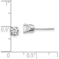 14K White Gold Round Diamond Stud Earrings - 0.85 Carat Total Diamond Weight by 0