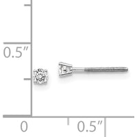 14K White Gold Round Diamond Stud Earrings with 4-Prong Set Diamonds - 0.10 Carat Total Diamond Weight by 0
