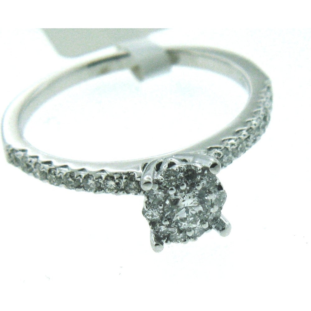 14K White Gold Round Diamond Wedding Band with Prong Set Diamonds - 0.28 Carat Total Diamond Weight by Auriventus