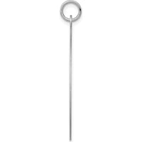 14K White Gold Round Disc Charm with Polished Finish - Engravable Personalized Pendant by Oro Pregiato