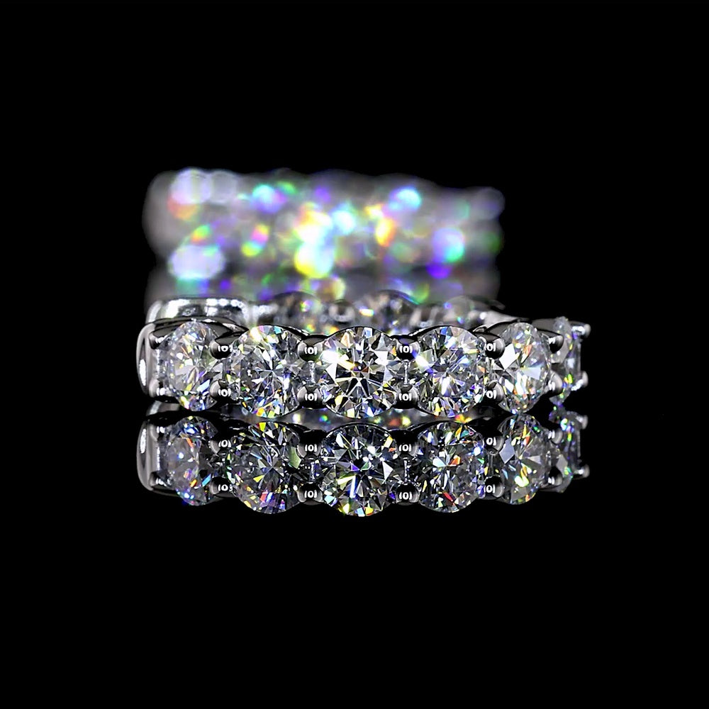 14K White Gold Round Huggie Earrings with Prong-Set Lab Diamonds (E-F Color, VS1 Clarity) - 1.52 Carat Total Diamond Weight - Covaloro Fine Jewelry