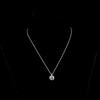 14K White Gold Round Pendant with 2.76 Carat Brilliant Cut Lab Diamond and Accent Stones - IGI Certified - Covaloro Fine Jewelry