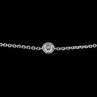 14K White Gold Round Shape Station Bracelet with Bezel Set Lab Diamonds - 0.97 Carat Total Diamond Weight - Covaloro Fine Jewelry
