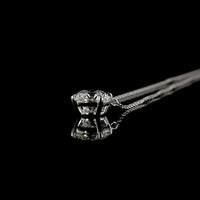 14K White Gold Round Solitaire Pendant with 1.51 Carat Lab Grown Diamond - E-F Color VVS2 Clarity Four-Prong Setting - Covaloro Fine Jewelry