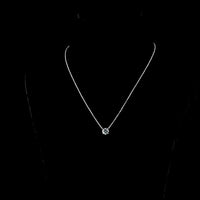 14K White Gold Round Solitaire Pendant with 1.51 Carat Lab Grown Diamond - E-F Color VVS2 Clarity Four-Prong Setting - Covaloro Fine Jewelry