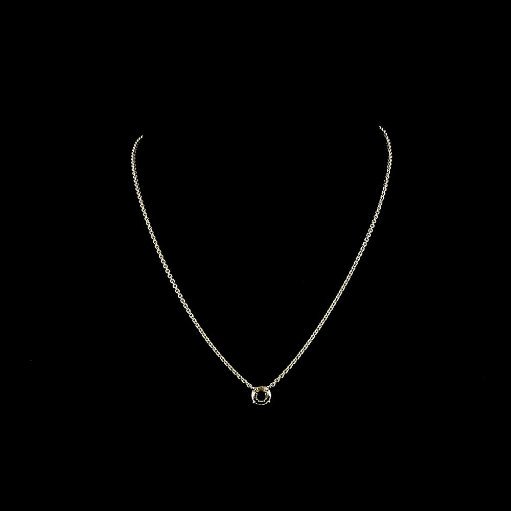14K White Gold Round Solitaire Pendant with 1.53 Carat Lab Grown D VVS2 Diamond - GIA Certified - Covaloro Fine Jewelry