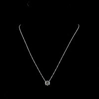 14K White Gold Round Solitaire Pendant with 2.02 Carat Lab Grown Diamond - D VVS2 IGI Certified Prong Setting - Covaloro Fine Jewelry