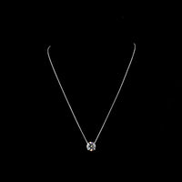 14K White Gold Round Solitaire Pendant with 4.07 Carat Lab Grown Diamond - E VVS2 IGI Certified - Covaloro Fine Jewelry