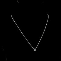 14K White Gold Round Solitaire Pendant with Brilliant Cut Lab Diamond - 0.71 Carat Total Diamond Weight, E-F Color VS1 Clarity - Covaloro Fine Jewelry