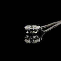 14K White Gold Round Solitaire Pendant with Brilliant Cut Lab Diamond - 2.61 Carat Total Weight, E-F Color, VS1 Clarity - Covaloro Fine Jewelry