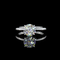 14K White Gold Round Solitaire Ring with 1.55 Carat D VVS2 Lab Diamond - IGI Certified - Covaloro Fine Jewelry