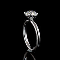 14K White Gold Round Solitaire Ring with 1.55 Carat D VVS2 Lab Diamond - IGI Certified - Covaloro Fine Jewelry